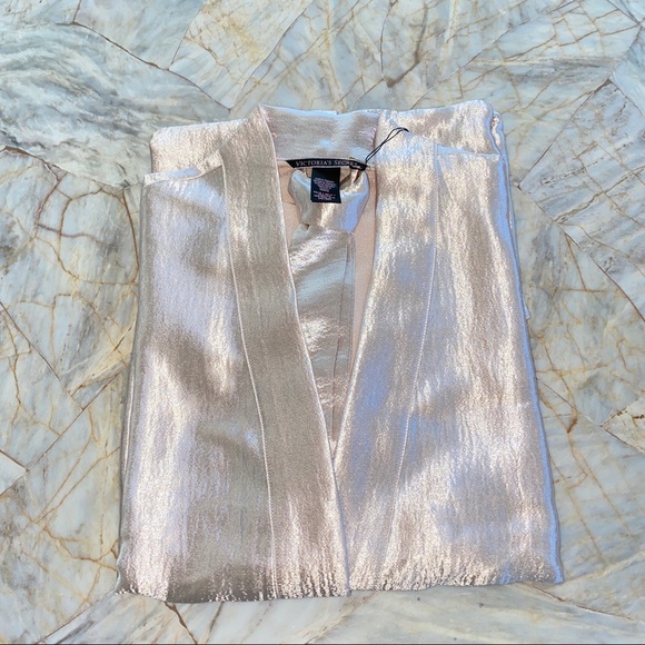 Victoria's Secret Flounce Dressing Gown Robe Kimono Lace Ruffle Textured XS/Smal - Picture 2 of 8